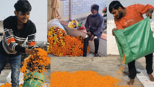 Recycled Temple Flowers
