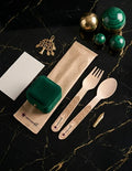 Carved Wooden Cutlery Set — Fork & Spoon